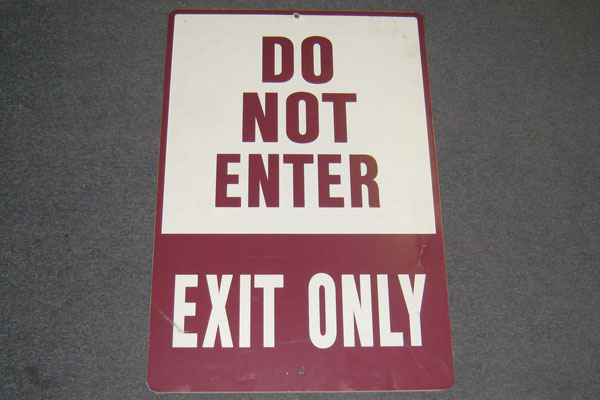 Sign-Do Not Enter - Exit Only, stock number S-1393