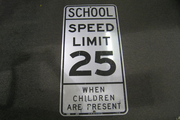 Sign-School Speed Limit 25 When Children Are Present, stock number S-1434