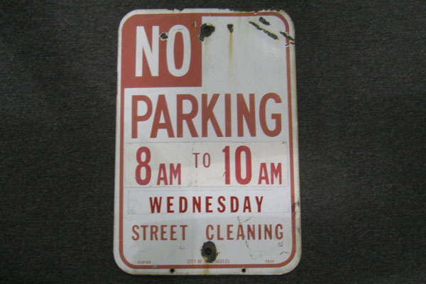 Sign-No Parking 8:am to 10:am Wednesday Street Cleaning, stock number S-1438w