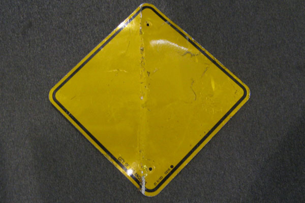 Sign-Yellow reflective sign, stock number S-1462