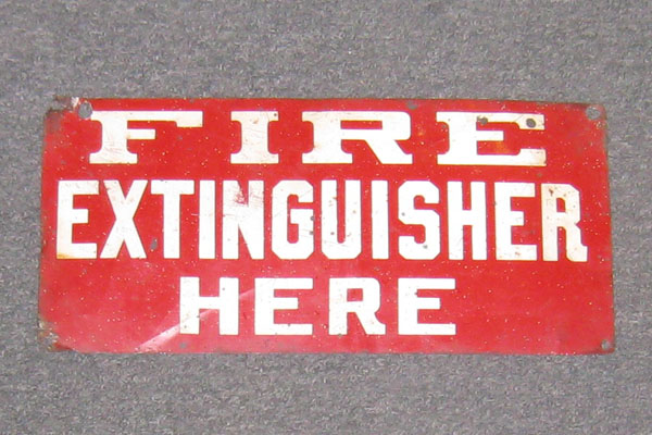 Sign-Fire Extinguisher Here, stock number S-1484