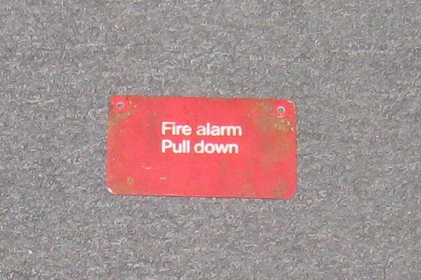 Sign-Fire Alarm Pull Here, stock number S-1494