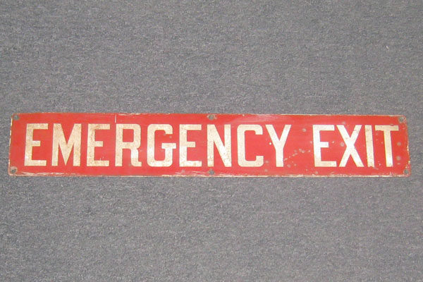 Sign-Emergency Exit, stock number S-1517