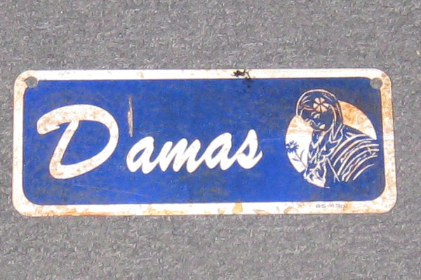 Sign-Spanish-Damas, stock number S-1570