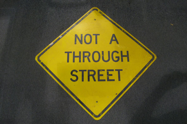 Sign-Not A Through Street, stock number S-1621