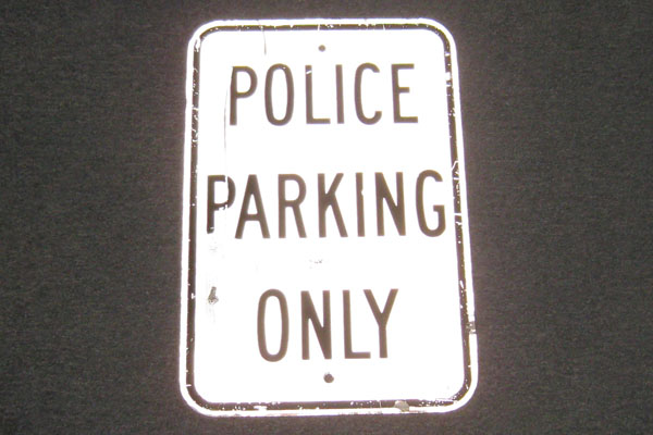 Sign-Police Parking Only, stock number S-1633