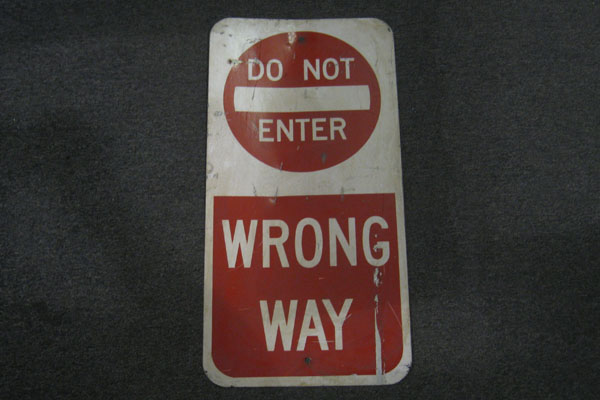 Sign-Do Not Enter/ Wrong Way, stock number S-1639