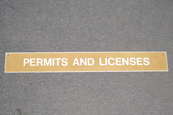 Sign-Permits and Licenses, stock number S-1653