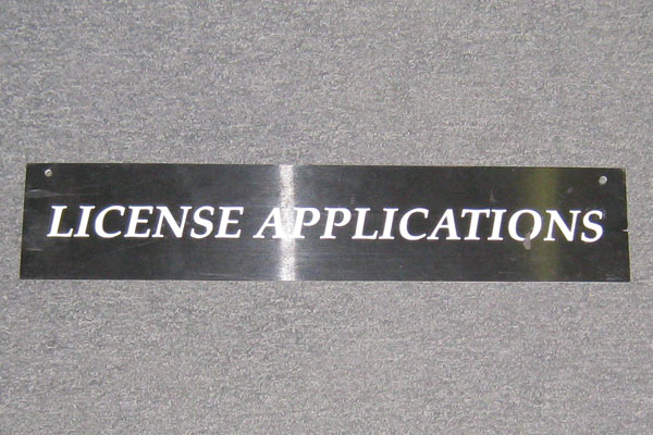 Sign-License Applications, stock number S-1661