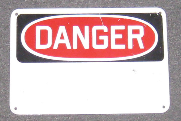 Sign-Danger, stock number S-1685