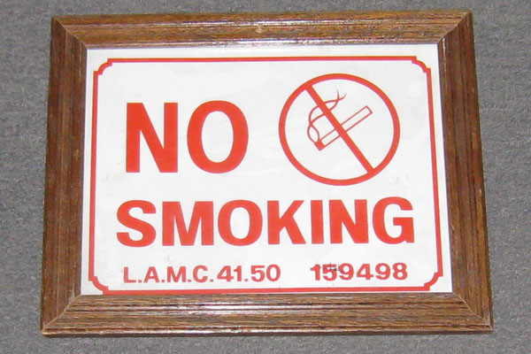 Sign-No Smoking, stock number S-1721