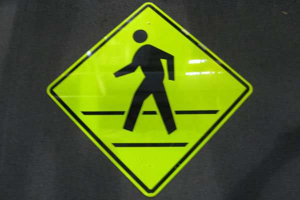 Sign-crosswalk, stock number S-1789