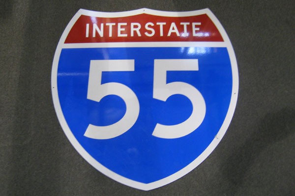 Sign-Interstate 55, stock number S-2026