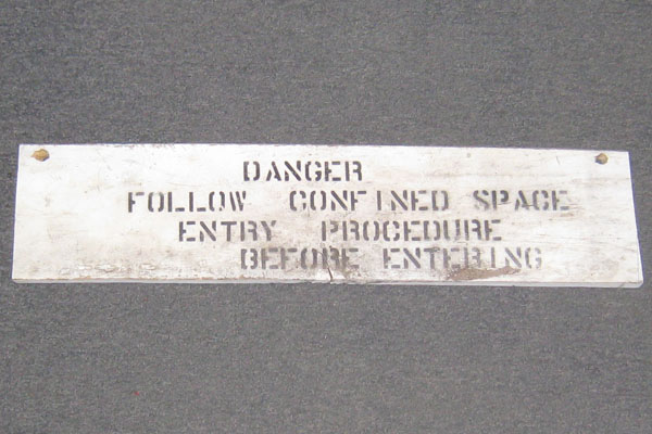 Sign-Danger Follow Confined Space Entry Procedure Before Entering, stock number S-2032