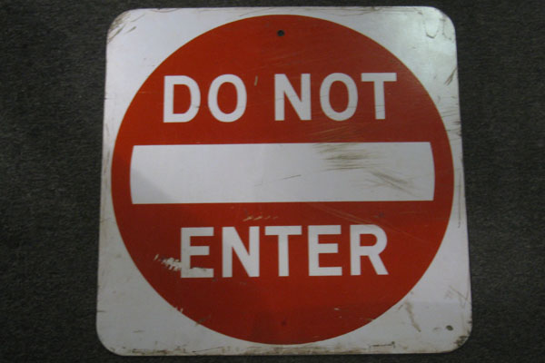 Sign-Do not Enter, stock number S-2034