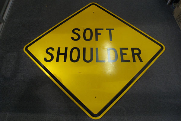 Sign-Soft Shoulder, stock number S-2069