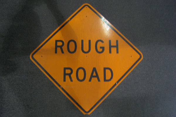 Sign-Rough Road, stock number S-2089