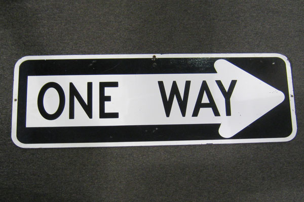 Sign-ONE WAY --->, stock number S-2097a
