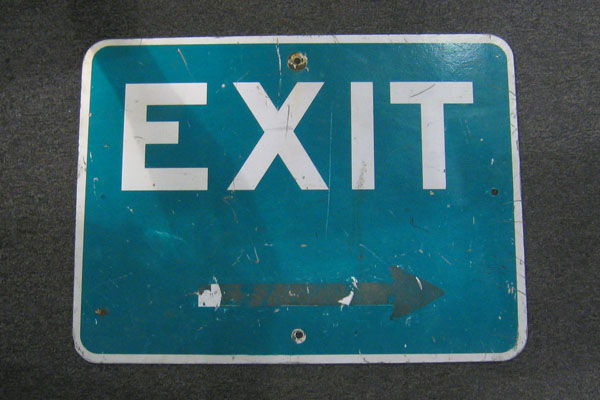 Sign-Exit, stock number S-2121