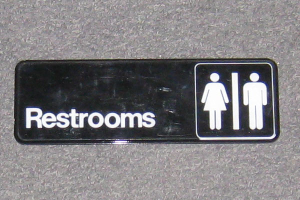 Sign-Restrooms, stock number S-2141