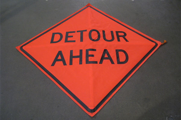 Sign-Detour Ahead, stock number S-2164