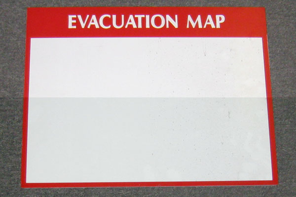 Sign-Evacuation Map, stock number S-2177