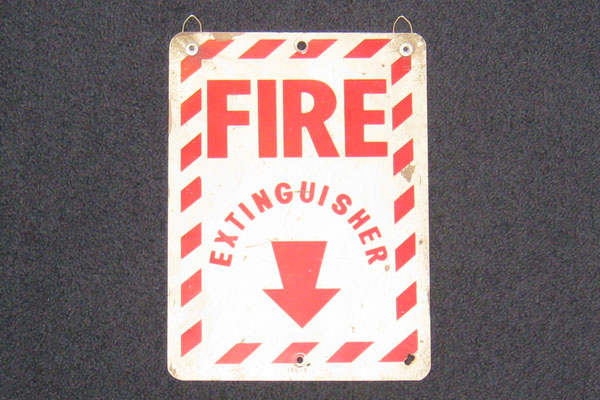 Sign-Fire Extinguisher, stock number S-2219