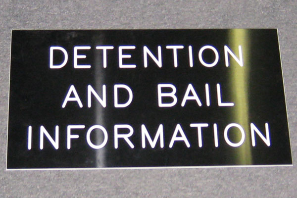 Sign-Detention And Bail Information, stock number S-2246