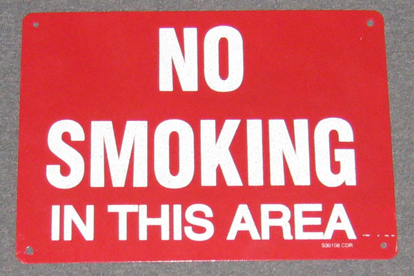 Sign-No Smoking In This Area, stock number S-2271