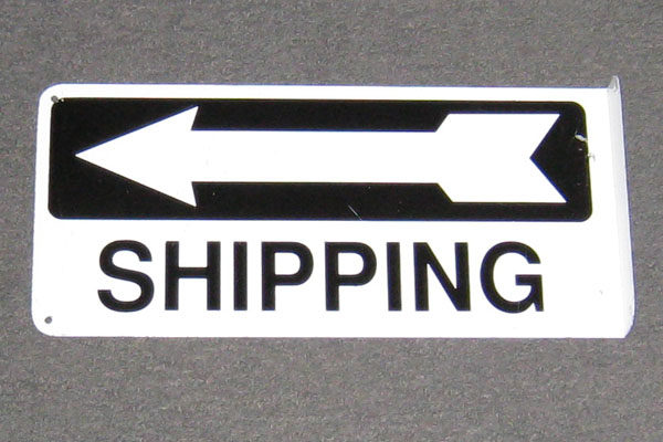 Sign-Shipping ----->, stock number S-2272