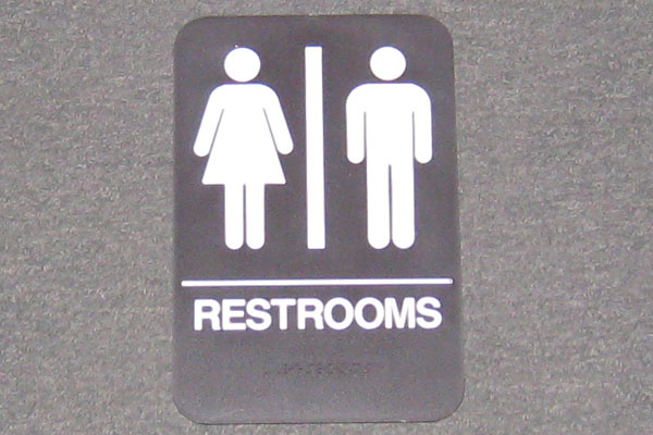 Sign-Restrooms, stock number S-2288