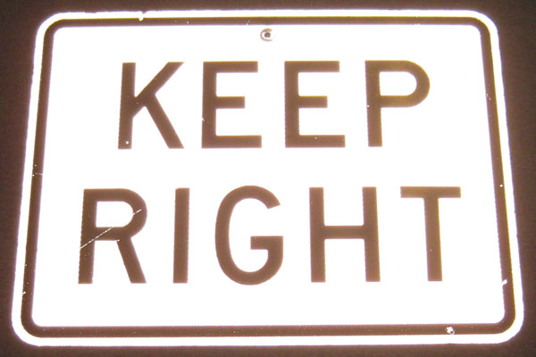 Sign-Keep Right, stock number S-2337