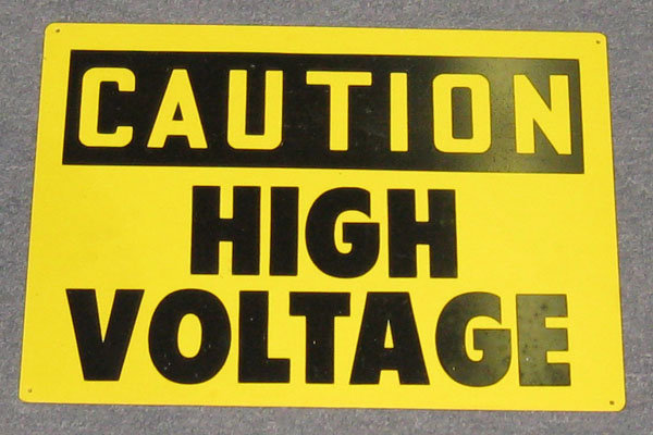 Sign-Caution High Voltage, stock number S-2422