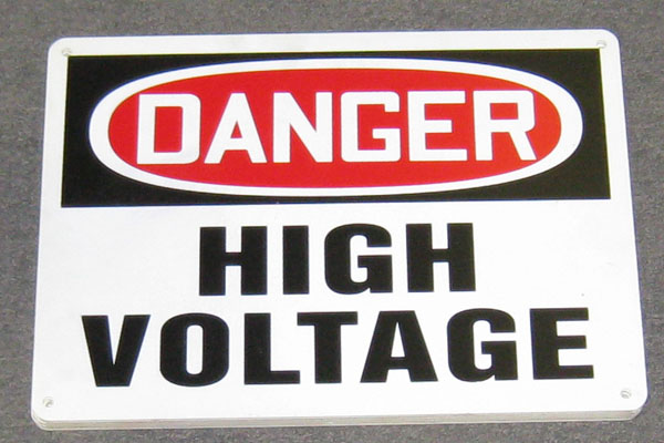 Sign-Danger High Voltage, stock number S-2430