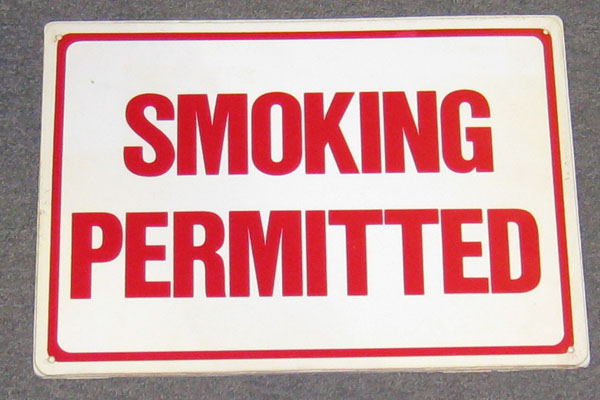 Sign-Smoking Permitted, stock number S-2441