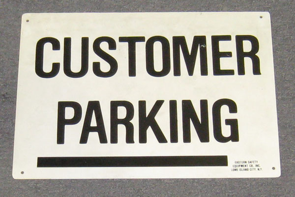 Sign-Customer Parking, stock number S-2451