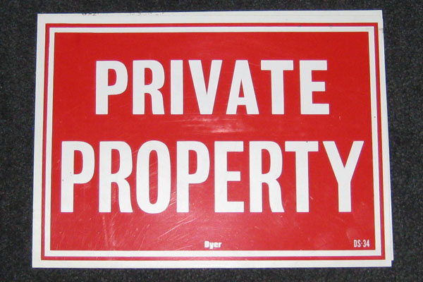 Sign-Private Property, stock number S-2468
