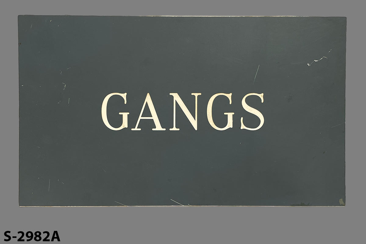 Sign-Gangs, stock number S-2982a