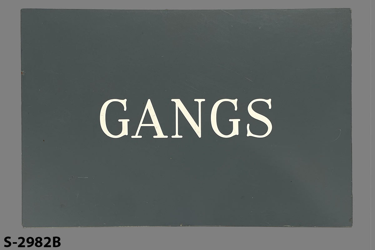 Sign-Gangs, stock number S-2982b