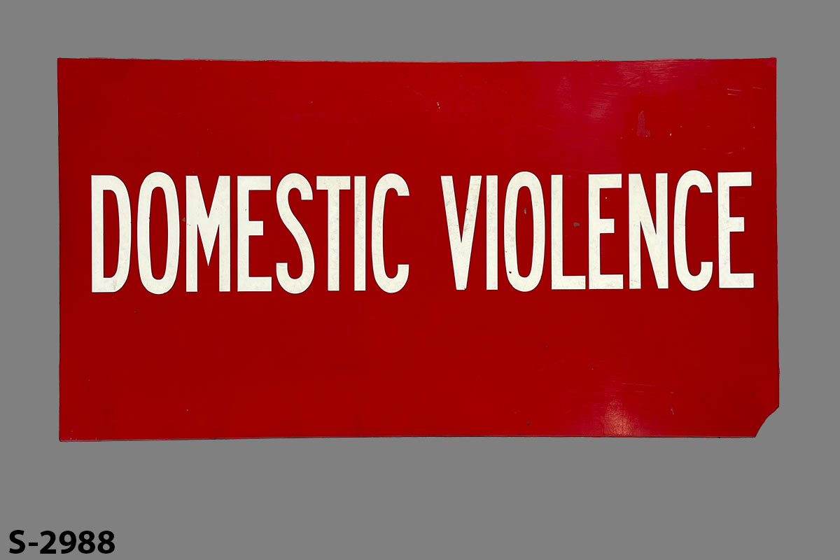 Sign-Domestic Violence, stock number S-2988