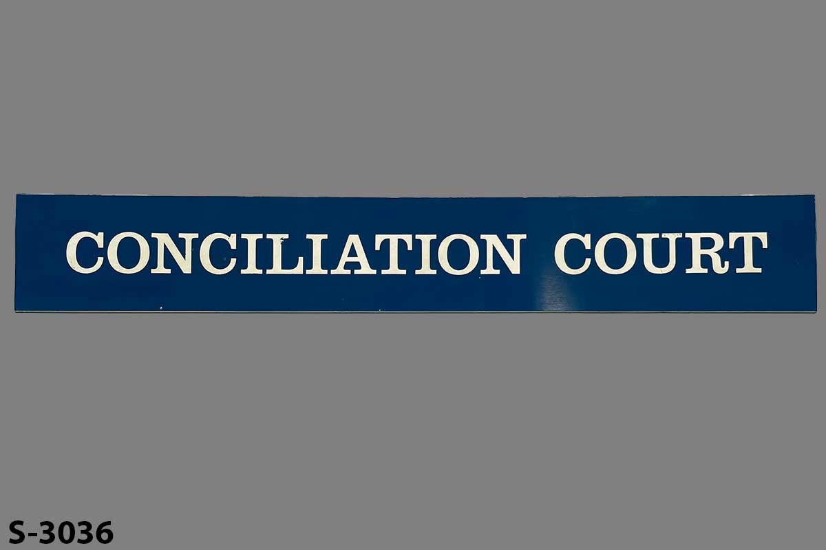 Sign-Conciliation Court, stock number S-3036