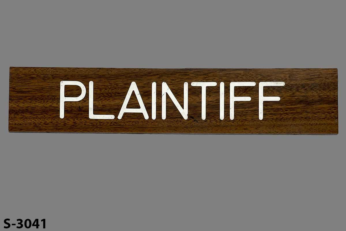 Sign-Plaintiff, stock number S-3041