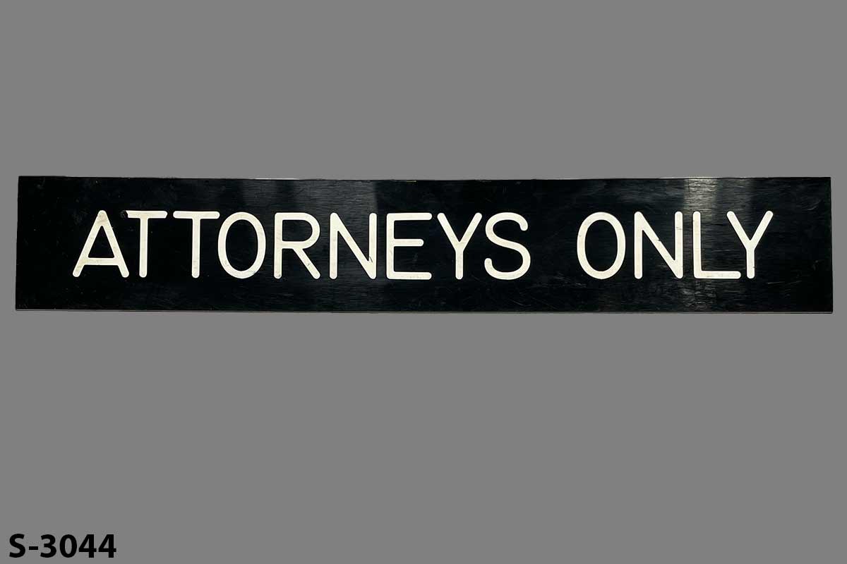 Sign-Attorneys Only, stock number S-3044