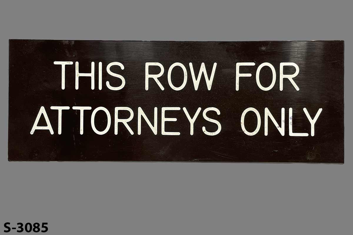Sign-This Row For Attorneys Only, stock number S-3085