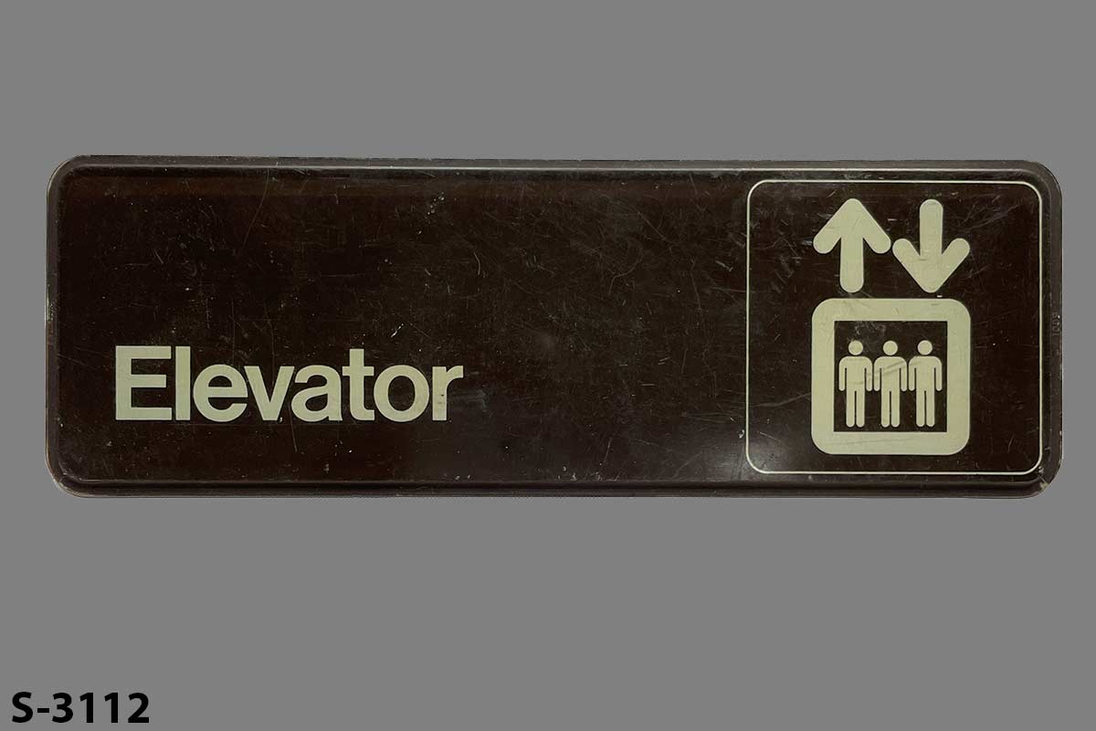 Sign-Elevator, stock number S-3112