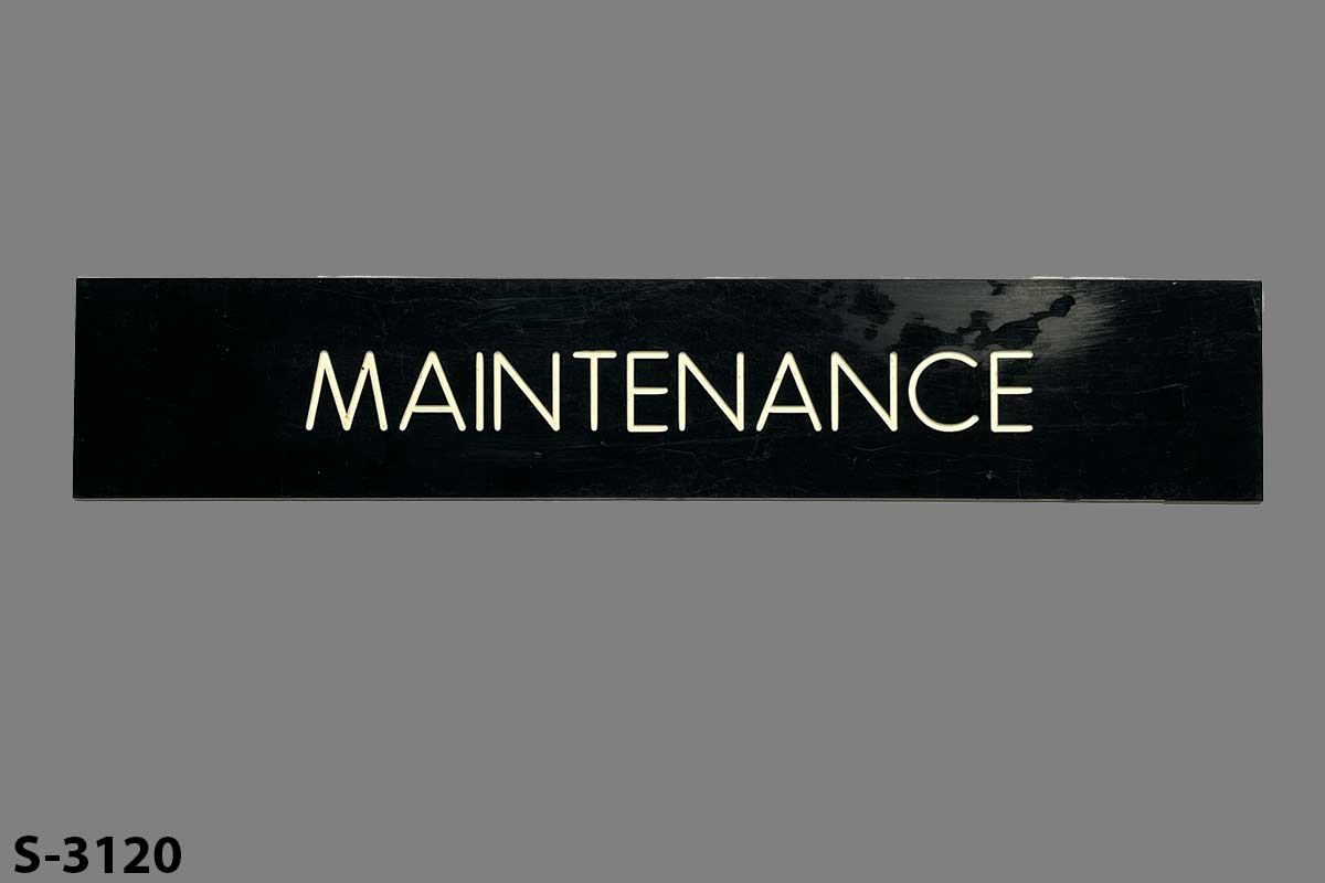 Sign-Maintenance, stock number S-3120