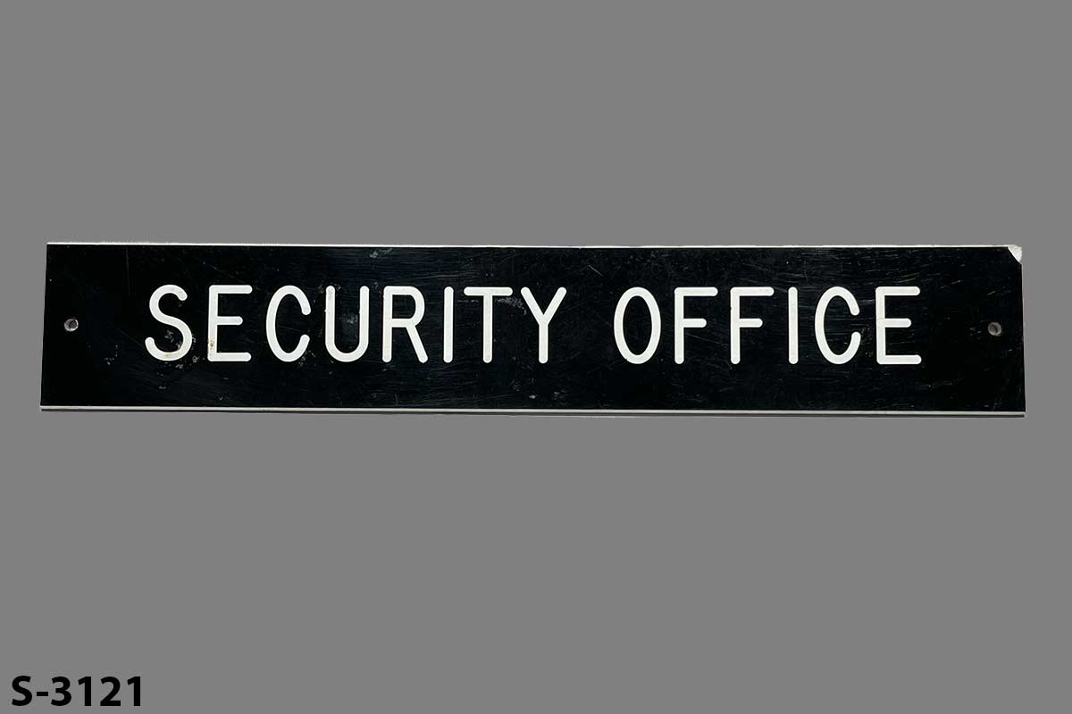 Sign-Security Office, stock number S-3121