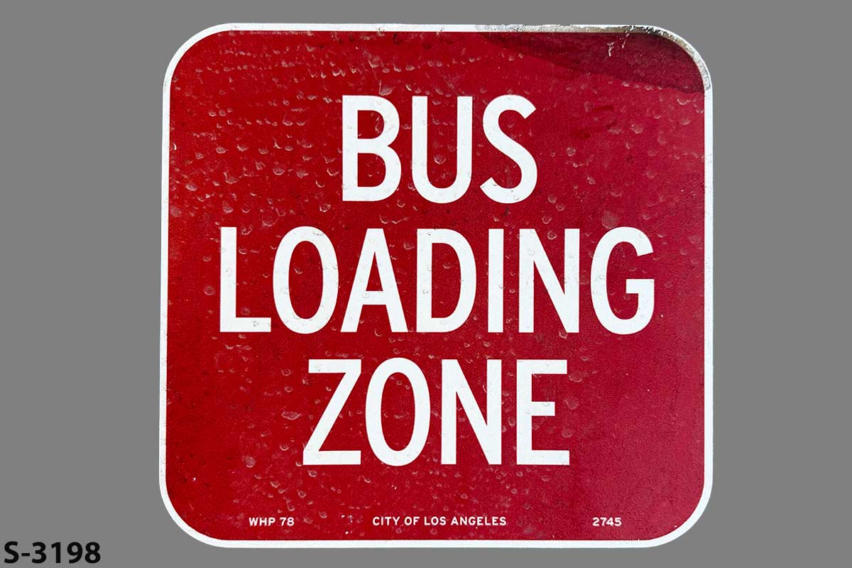 Sign-Bus Loading Zone, stock number S-3198