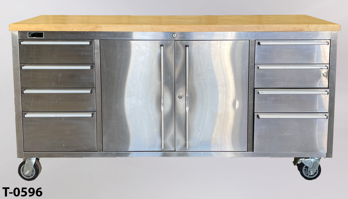 Tool cabinet on casters, stock number T-0596