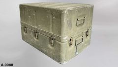 Ammo Crate, metal, OD green, w/ handles and locking removable top, stock number A-0080